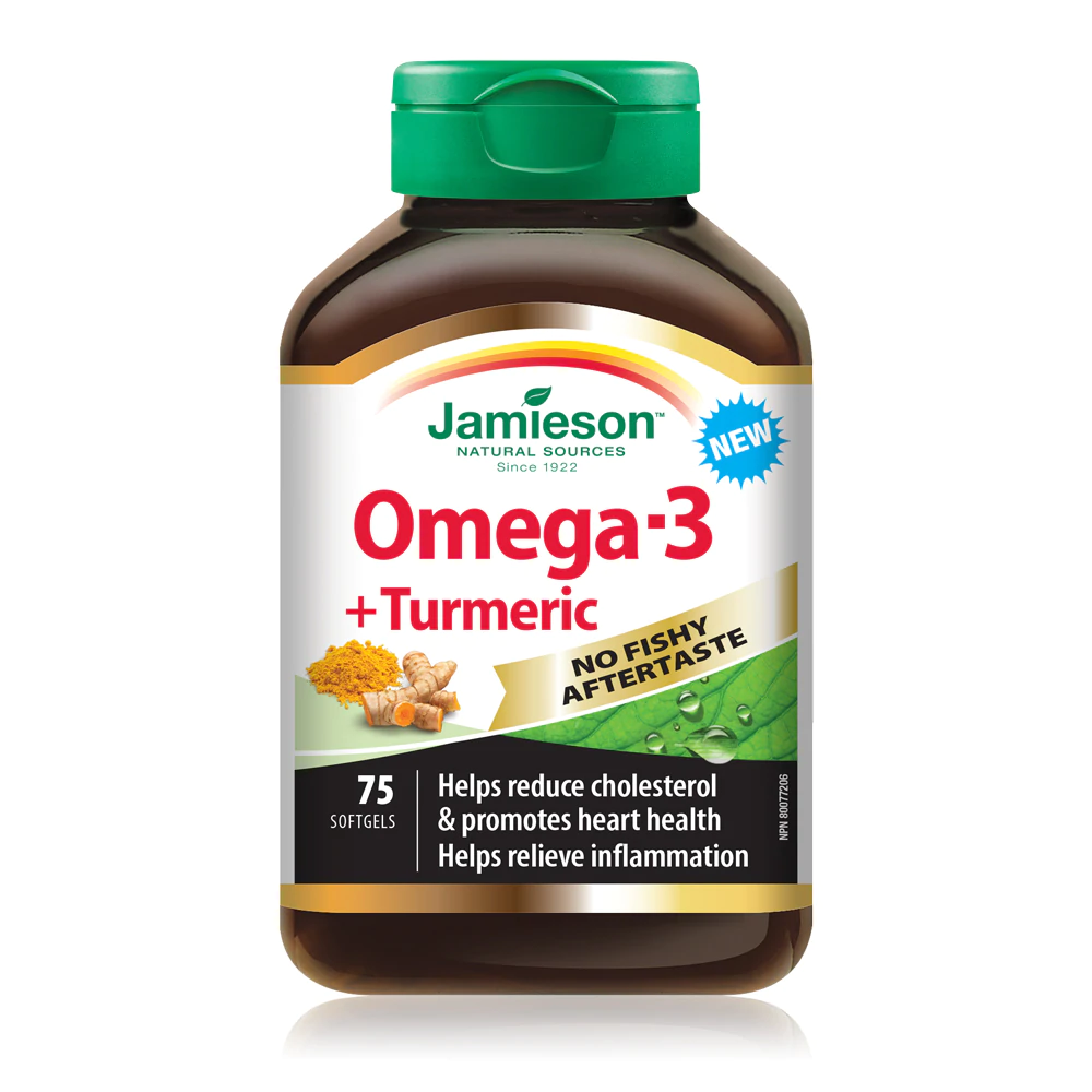 Jamieson Omega 3 + Turmeric 75ct Softgels