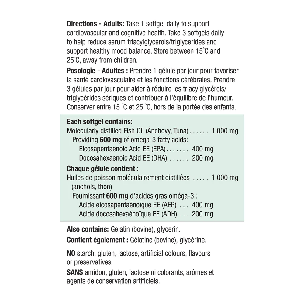 Jamieson Omega 3 Complete 600mg 80ct - Image 3