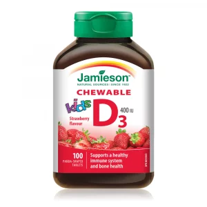 Jamieson Chewable Vitamin D for Kids - Strawberry-100 tabs