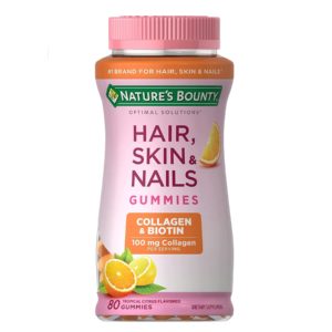 Nature's Bounty Hair Skin Nails Gummies with Collagen + Biotin, 80ct