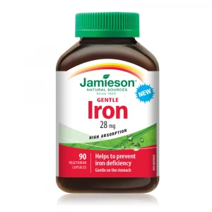 Jamieson Gentle Iron 28mg 90ct Vegetarian Capsules