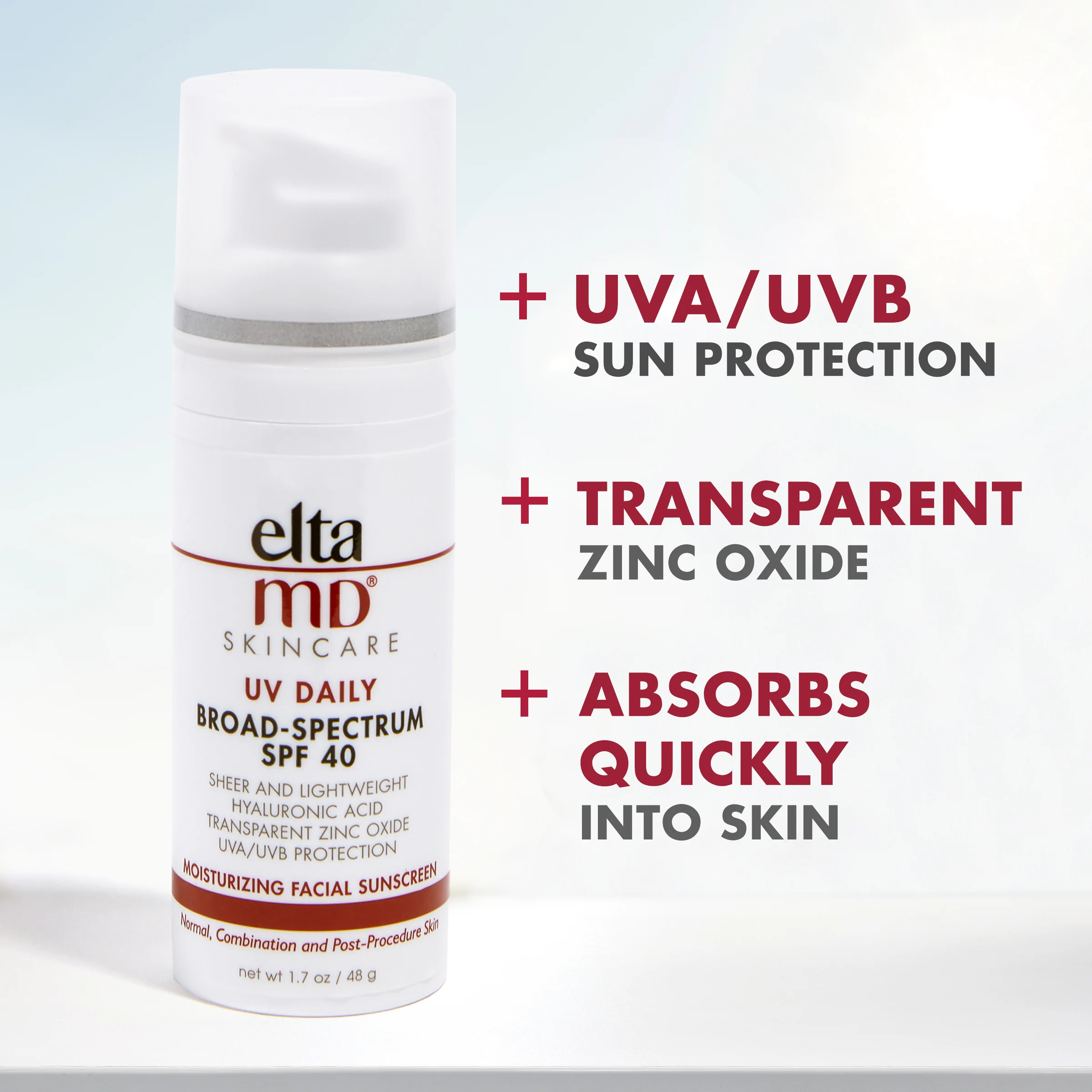 EltaMD UV Daily Face Sunscreen Moisturizer with Hyaluronic Acid, Broad Spectrum SPF 40 - Image 3