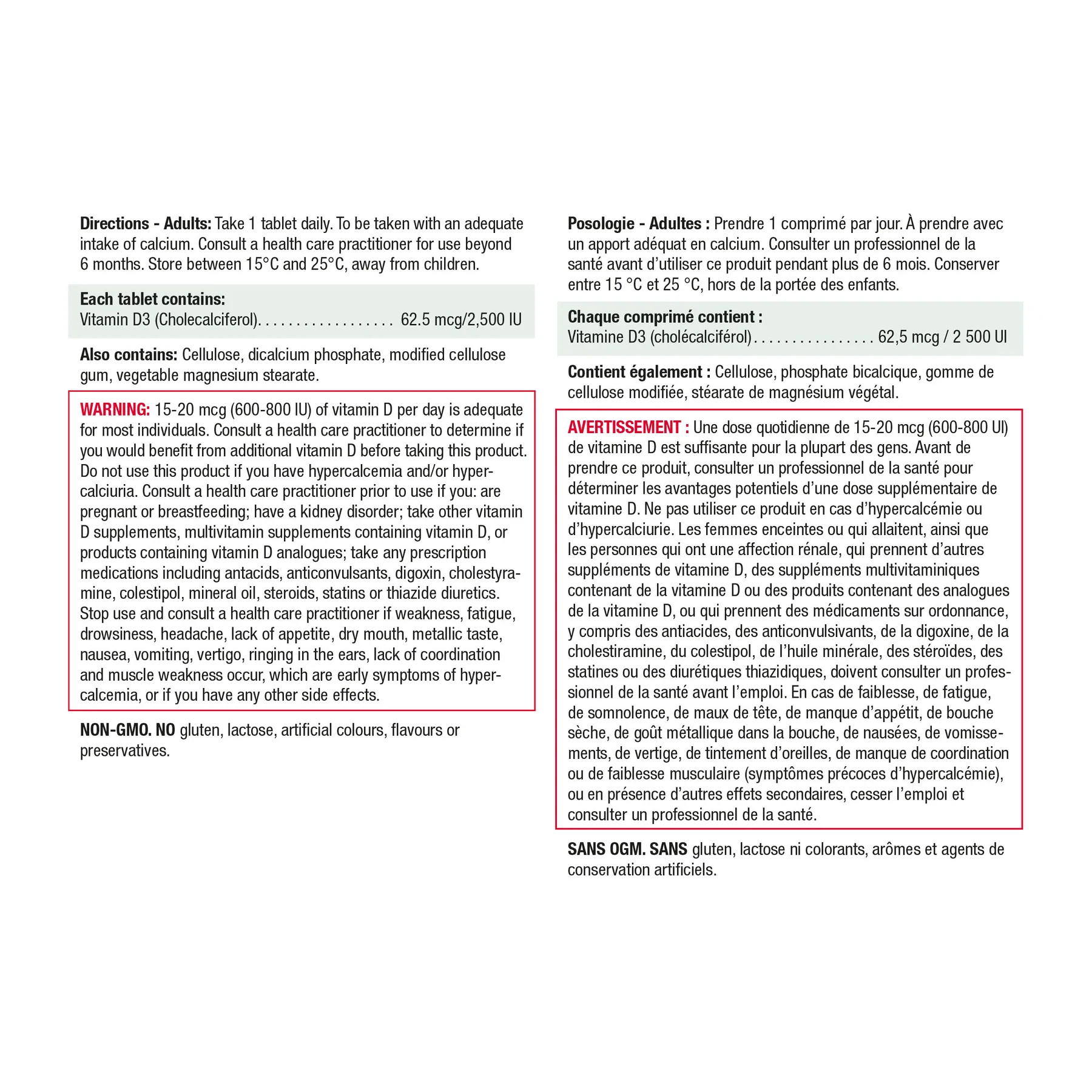 Jamieson Vitamin D 2500iu Extra Strength 180ct Tablets - Image 3