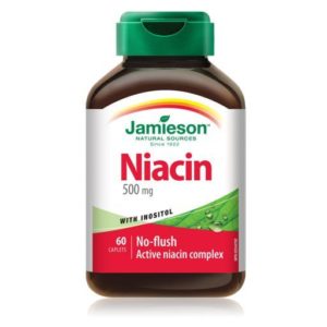 Jamieson Niacin 500mg 60ct Caplets (Packaging may Vary)