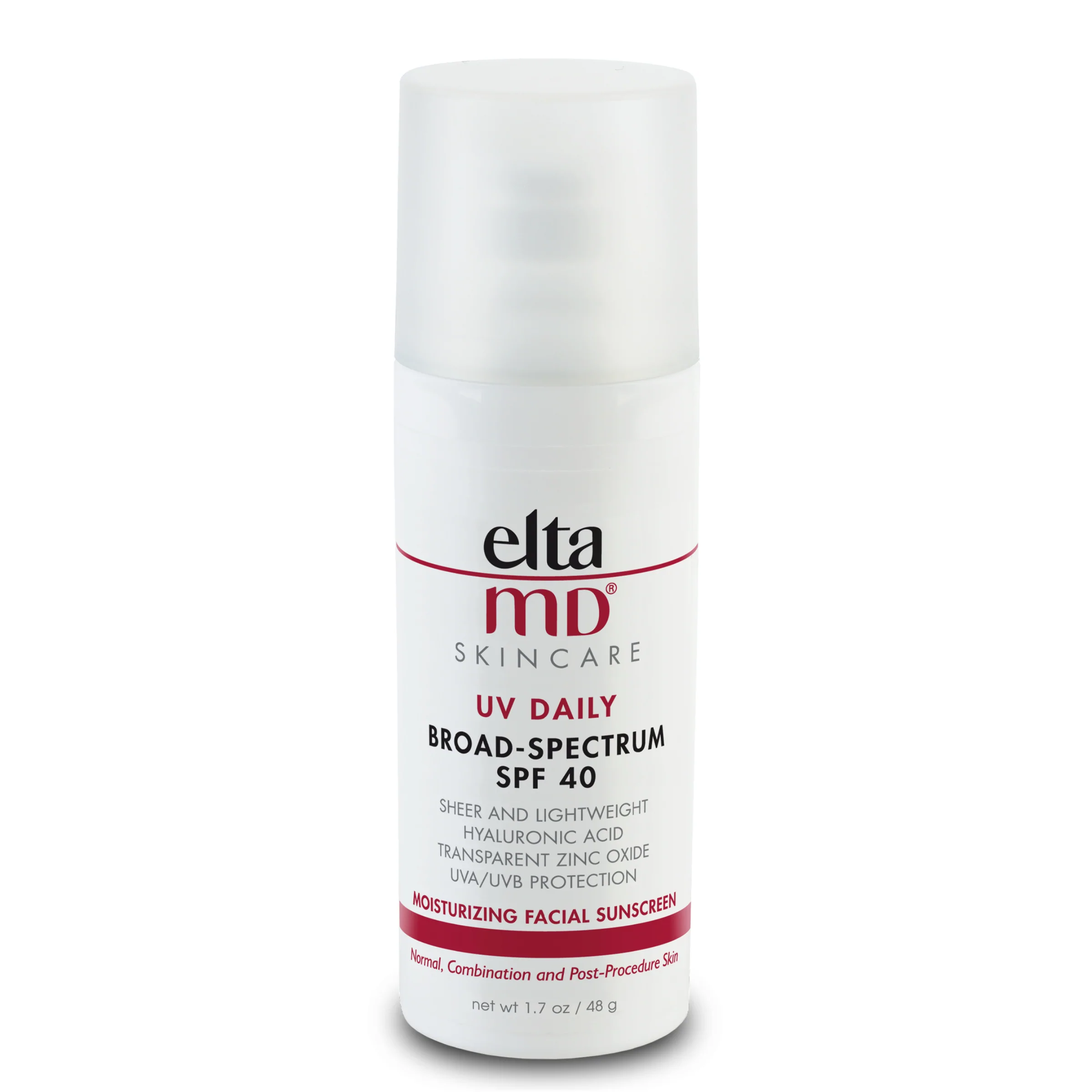 EltaMD UV Daily Face Sunscreen Moisturizer with Hyaluronic Acid, Broad Spectrum SPF 40