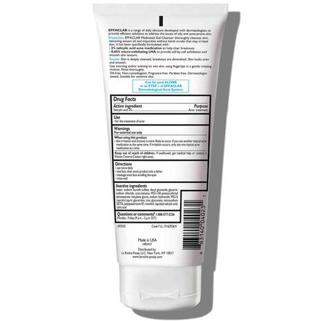 La Roche-Posay Effaclar Medicated Gel Facial Cleanser 6,76oz - Image 4