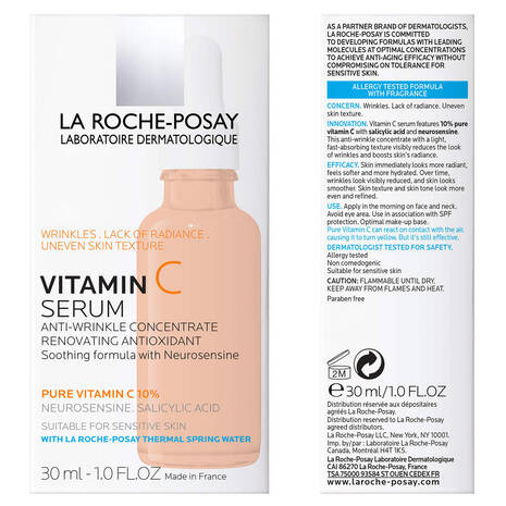 La Roche-Posay Pure Vitamin C Face Serum with Hyaluronic Acid & Salicylic Acid. Anti Aging Face Serum Visibly Brighten & Smooth - Image 4