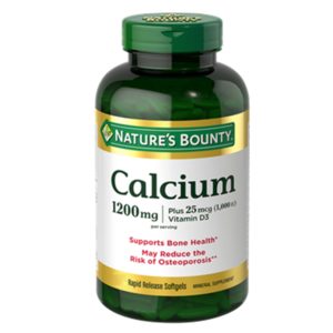 Nature's Bounty Calcium 1200 Mg. Plus Vitamin D3, 120ct Softgels