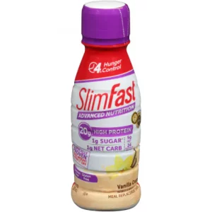 SlimFast Advanced Nutrition Protein Shake, Vanilla Cream, 20g of Ready to Drink Protein, 11 Fl. Oz Bottle
