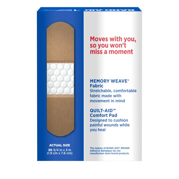 Band-Aid Brand FlexibleFabric Adhesive Bandages, Assorted Sizes, 30 ct - Image 4