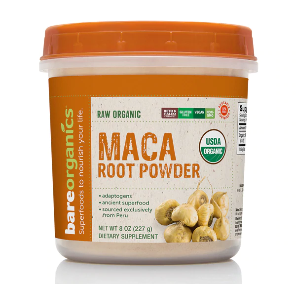 BareOrganics Organic Maca Root Powder 8oz (Packaging may vary)