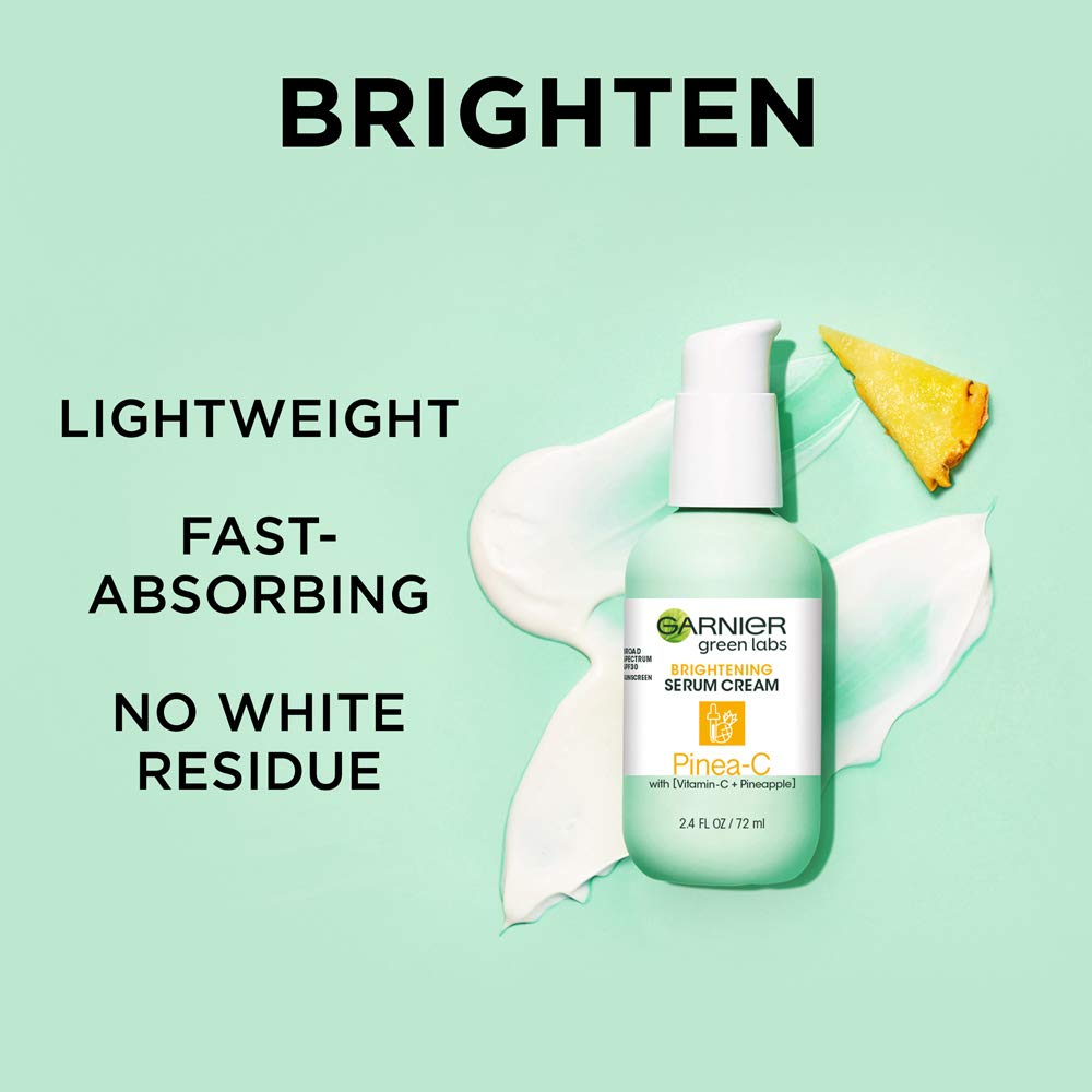Garnier SkinActive Green Labs Pinea-C Brightening Serum Cream Moisturizer with SPF 30 and Vitamin C + Pineapple - Image 6