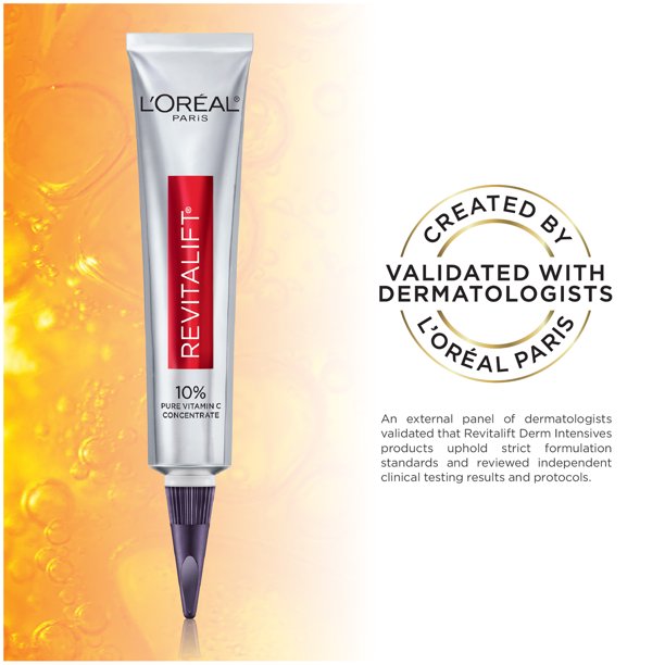 L'Oreal Paris Revitalift Derm Intensives Pure Vitamin-C Face Serum, 1 fl oz - Image 6