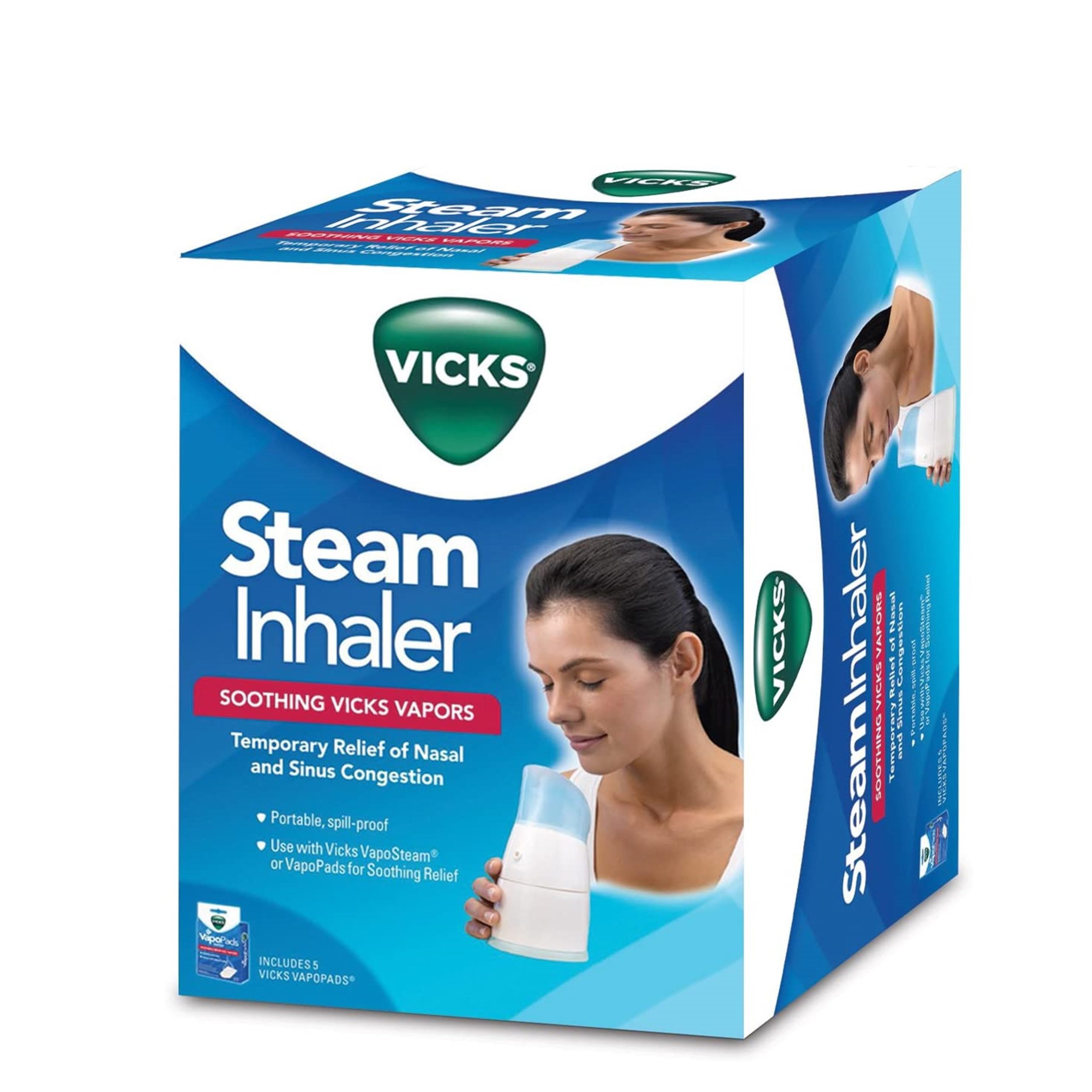 VICK'S Portable Steam Inhaler V1300 - (Includes 5 Vapopads)