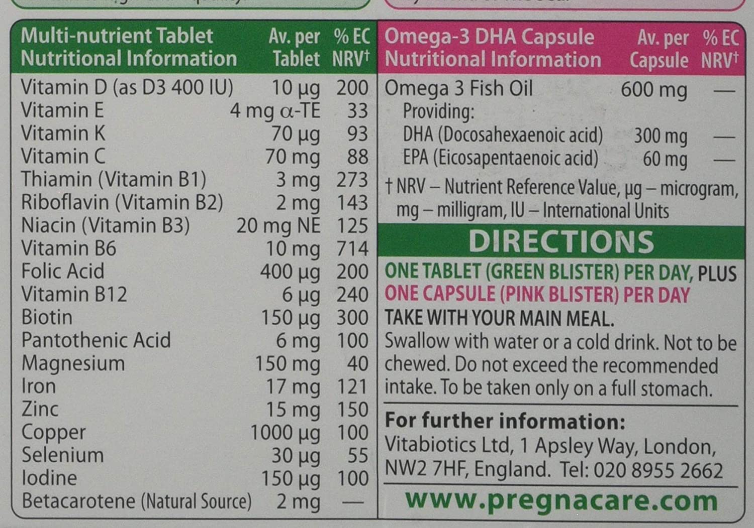 Vitabiotics Pregnacare Plus 56ct - Image 3