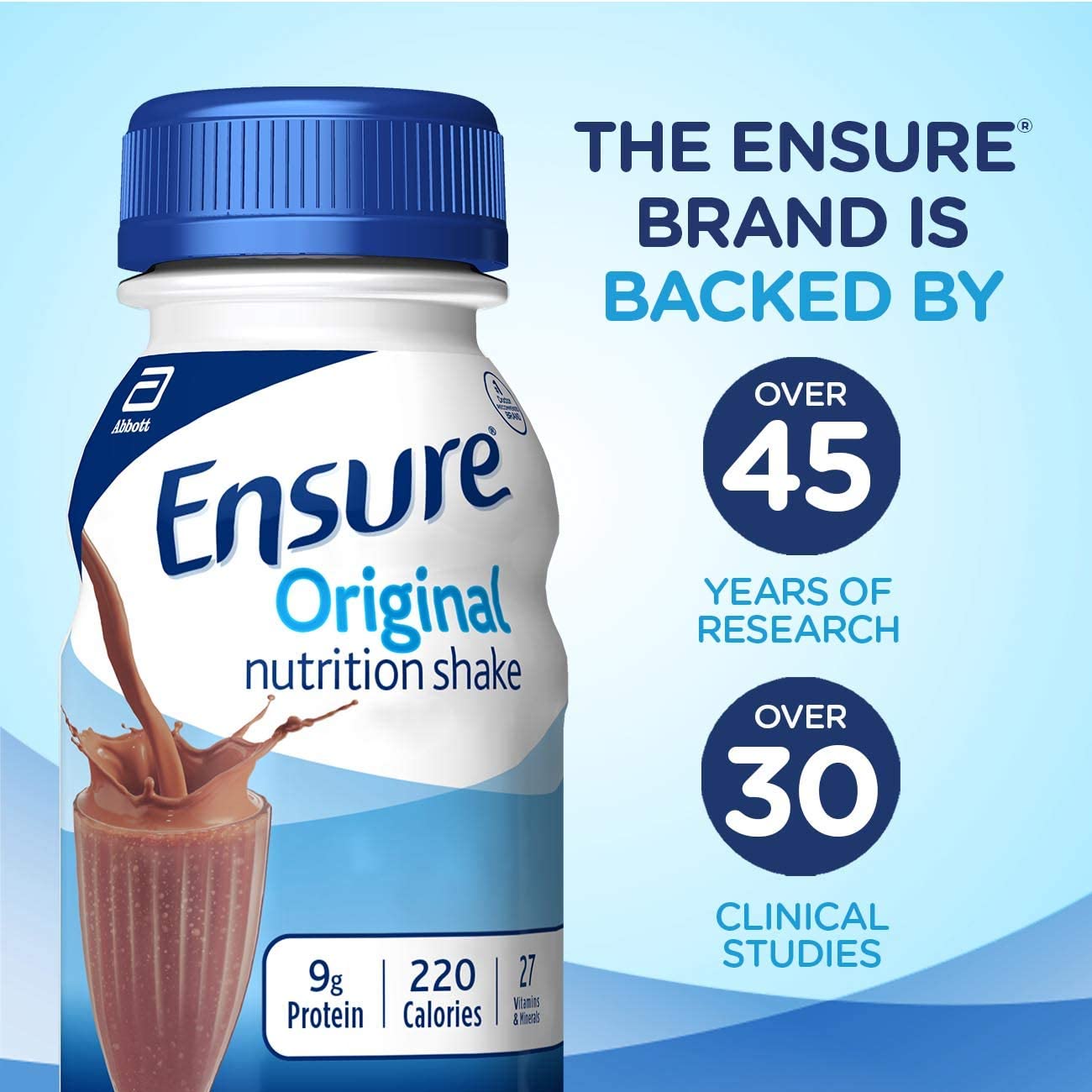 Ensure Original Nutrition Shake with 9 grams of protein, Meal Replacement Shakes, Milk Chocolate, 8 fl oz, each - Image 5