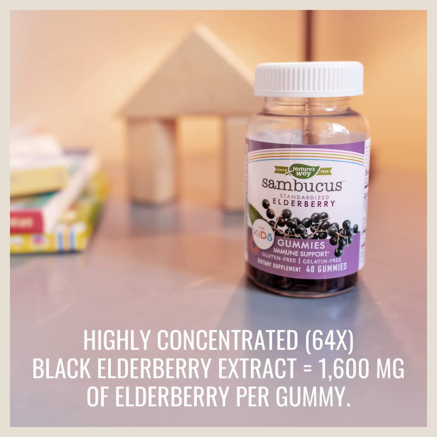 Nature's Way Elderberry Sambucus Kids Gummies 40ct - Image 5