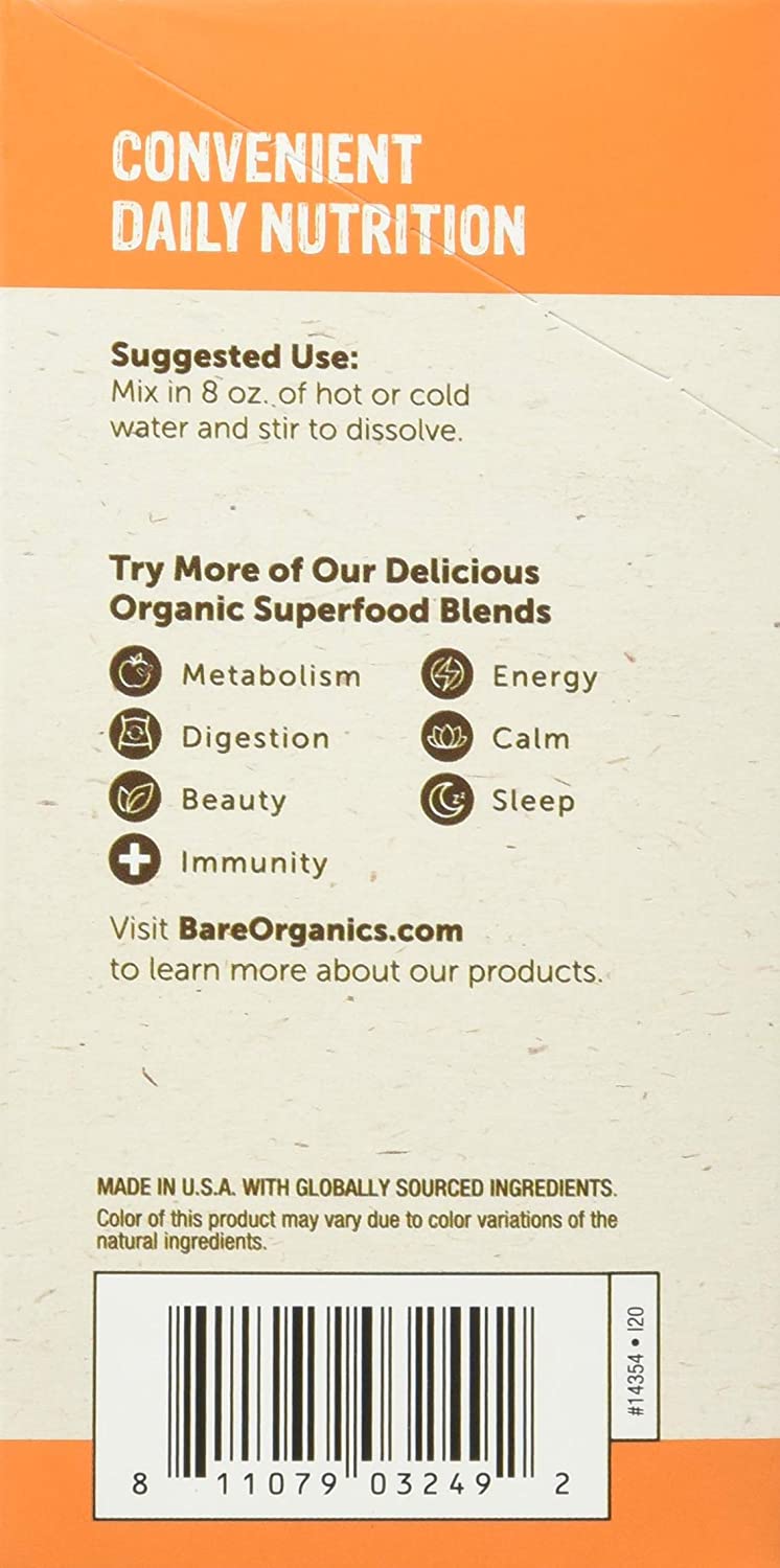 BareOrganics On-The-go 12ct Focus Blend (Superfood Water Enhancer) - Image 3
