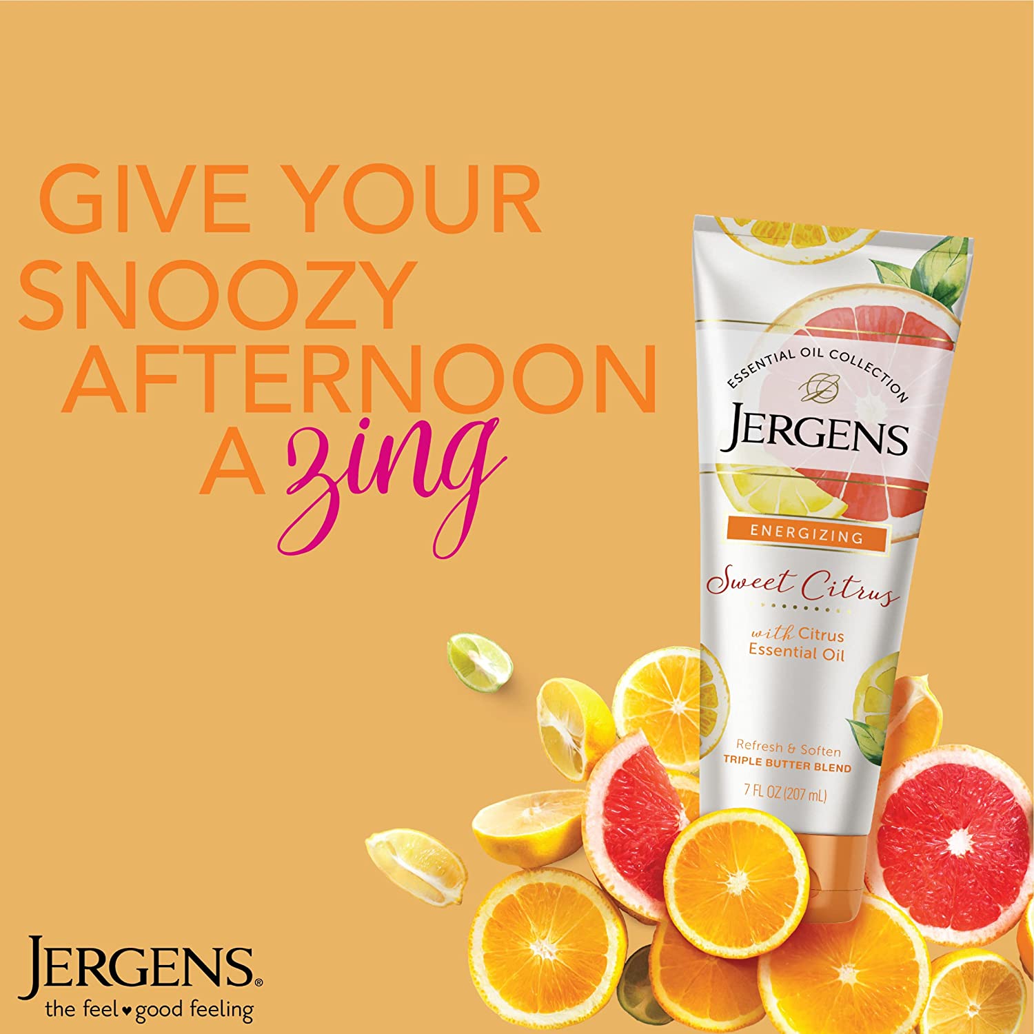 Jergens Sweet Citrus Body Butter Body and Hand Lotion, Moisturizer, 7 Ounce - Image 4