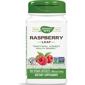 Nature's Way Red Raspberry Leaves, 900 mg per serving, 100 Vegan Capsules