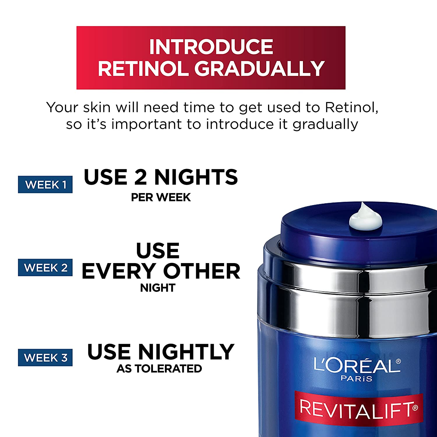 L'Oreal Paris Revitalift Pressed Night Cream with Retinol, Niacinamide, Visibly Reduce Wrinkles - Image 9