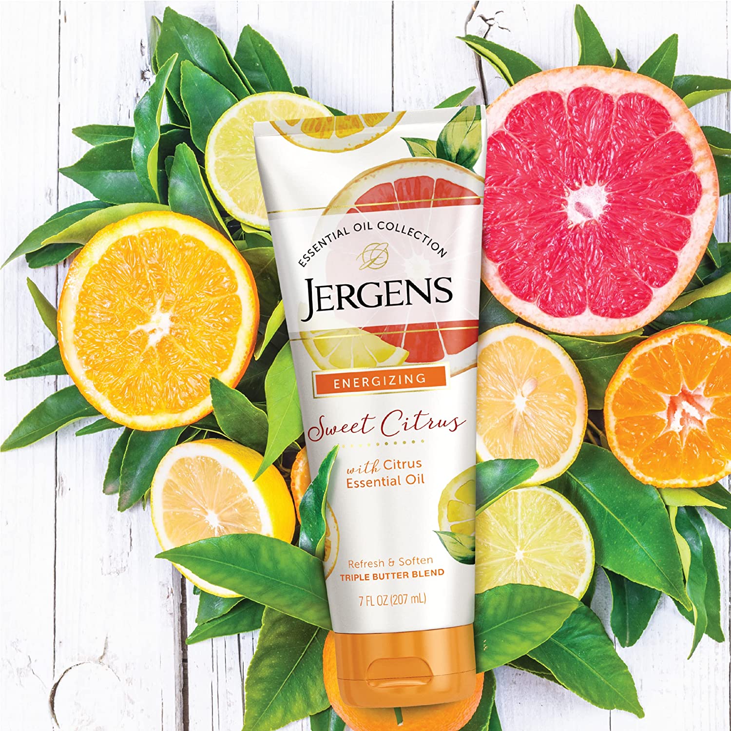 Jergens Sweet Citrus Body Butter Body and Hand Lotion, Moisturizer, 7 Ounce - Image 3