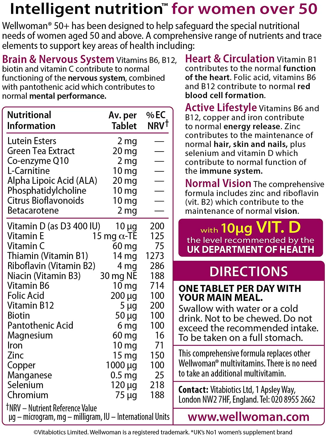 Vitabiotics Wellwoman 50+ 30ct - Image 4