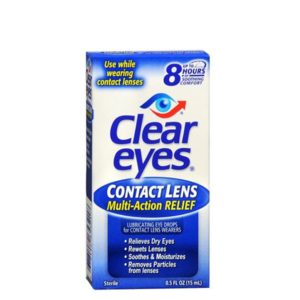 Clear Eyes Clear Contact Lens Relief Eye Drops - 0.5 Oz
