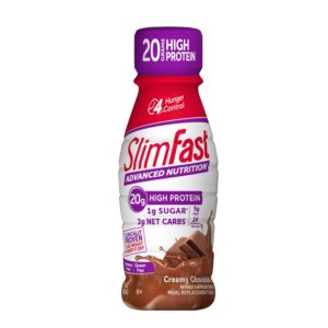 SlimFast Advanced Nutrition High Protein Shake, Creamy Chocolate, 20g of Ready to Drink Protein, 11 Fl. Oz Bottle