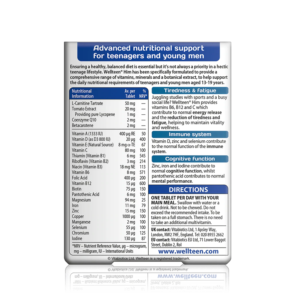 Vitabiotics Wellteen Him 30ct - Image 3