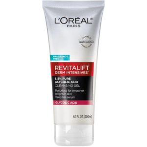 L'Oreal Paris Skincare Revitalift Derm Intensives Gel Cleanser with 3.5% Pure Glycolic Acid, Salicylic Acid, 6.7 fl oz