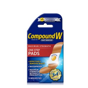 Compound W Wart Remover Maximum Strength One Step Pads, 14 Medicated Pads