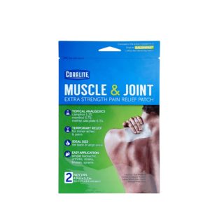 Coralite Pain Relieving Patch - Extra Strength Joint & Muscle Pain Relief Patches for Back Pain, Muscle Soreness and Joint Pain, 2 Patches Per Pack