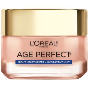 L'Oreal Paris Skincare Age Perfect Rosy Tone Cooling Night Moisturizer, Face Moisturizer to Reactivate Rosy Radiance and Firm skin, 1.7 oz