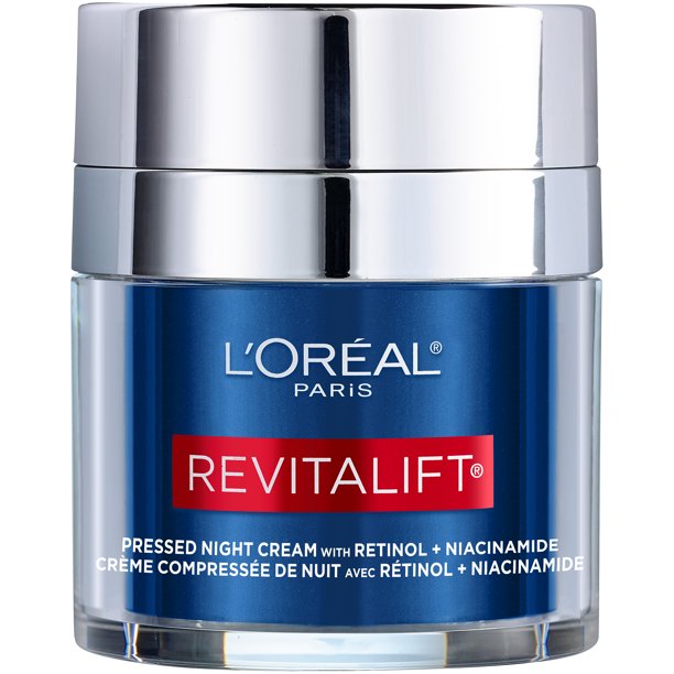 L'Oreal Paris Revitalift Pressed Night Cream with Retinol, Niacinamide, Visibly Reduce Wrinkles