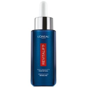 L'Oreal Paris Retinol Serum for Face, Night Serum 0.3% Pure Retinol from Revitalift Derm Intensives, Visibly Reduce Wrinkles, Even Deep Ones, 1 Oz Serum