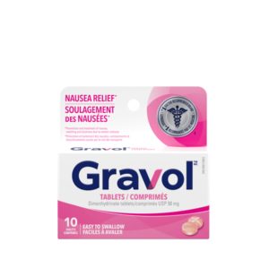 Gravol Easy to Swallow Tablets 50mg, 10ct