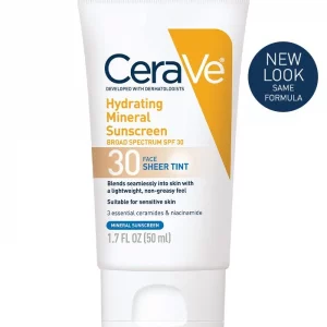 CeraVe Tinted Hydrating Mineral Sunscreen with SPF 30