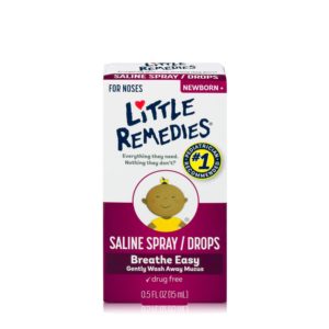 Little Remedies Saline Spray and Drops, Safe for Newborns, 0.5 fl oz