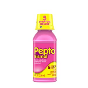 Pepto Bismol Original Liquid 5 Symptom Medicine - Including Upset Stomach and Diarrhea Relief 8 oz