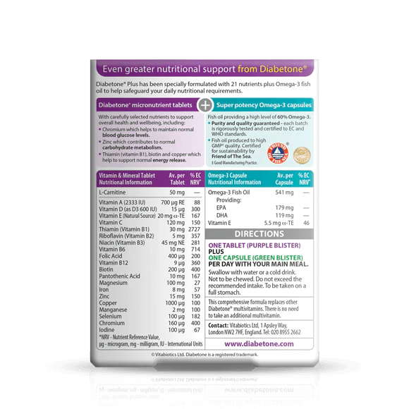 Vitabiotics Diabetone Plus 56ct - Image 3