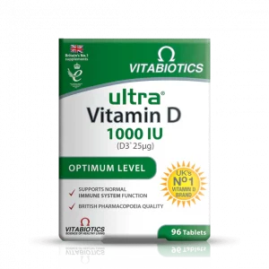 Vitabiotics Ultra Vitamin D 1000iu 96ct (Packaging may vary)