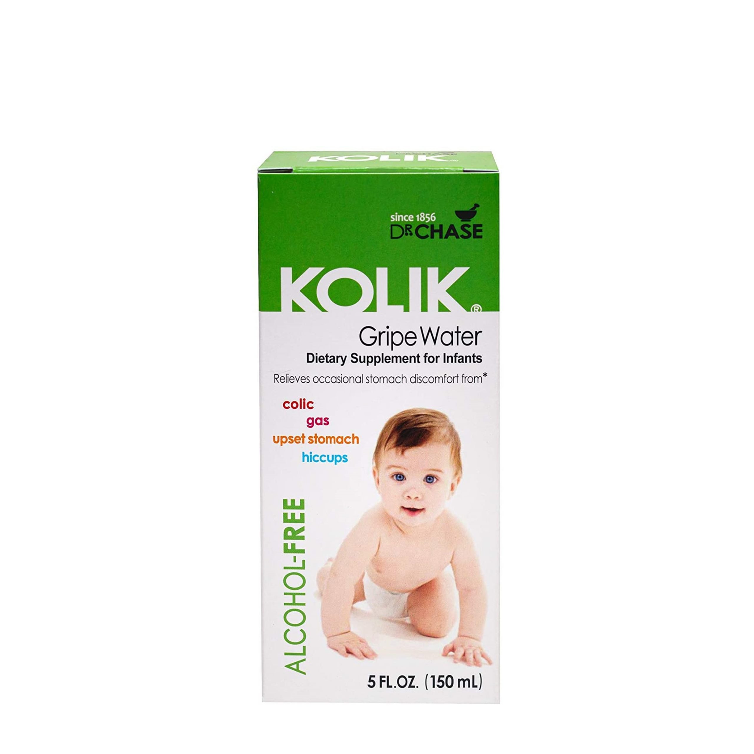 Dr. Chase Kolik Gripe Water Alcohol-Free - Baby’s Colic Relief - Gripe Water for Babies - Baby Gas Relief for Stomach Discomfort & Hiccups - Newborn Essentials - 5 fl. oz.
