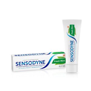 Sensodyne Fresh Mint Sensitive Toothpaste, Cavity Prevention and Sensitive Teeth Treatment - 4 Ounces