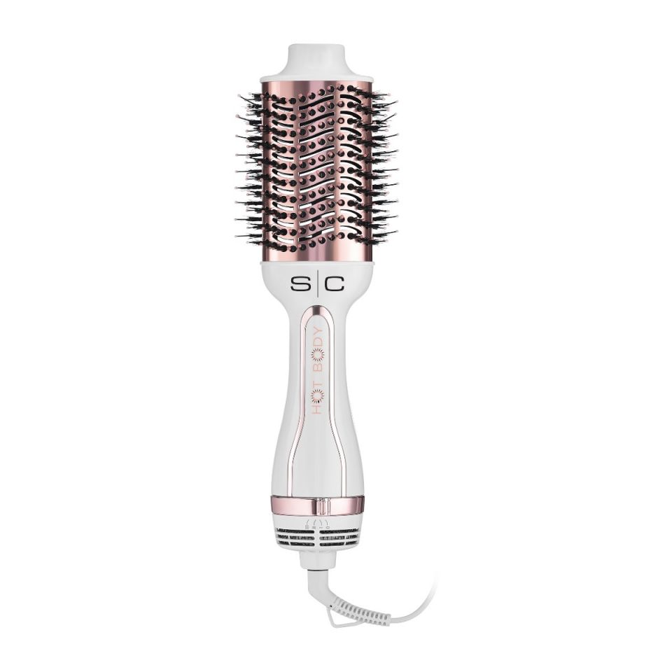 Stylecraft Hot Body Ionic 2 IN 1 Blowout Brush Hair Dryer White/Rose Gold