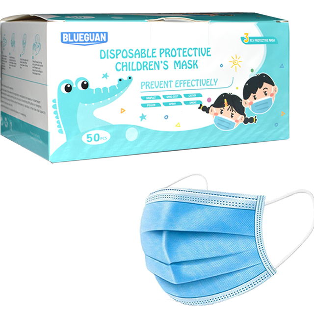 Blueguan Kids 3 Ply Face Masks, 50pcs - Image 2