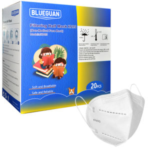 Blueguan KN95 Kids Mask 20ct -Individually Wrapped, White