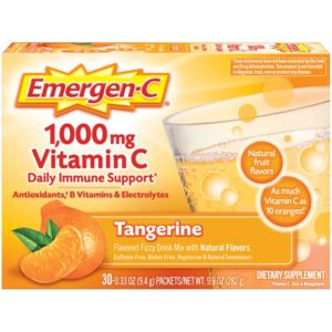 Emergen-C (30 Count, Tangerine Flavor) Drink Mix with 1000 mg Vitamin C, 30ct