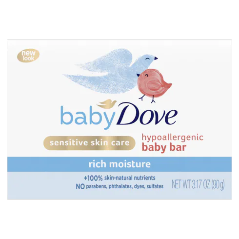 Dove Baby Rich Moisture Hypoallergenic Baby Bar (Packaging may vary)