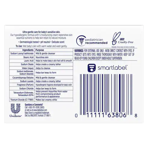 Dove Baby Rich Moisture Hypoallergenic Baby Bar (Packaging may vary) - Image 3